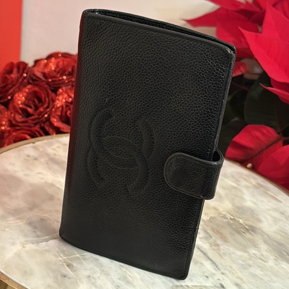 Chanel Caviar Skin Black long bifold wallet clean and beautiful - Picture 4 of 16